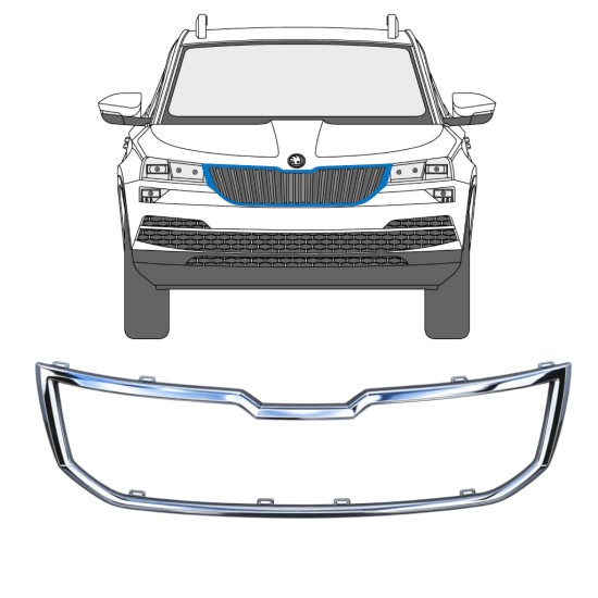 Radiatora restes rāmis priekš Skoda Karoq 2017-2022 17232