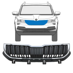 Režģis priekš Skoda Karoq 2017-2022 / Komplekts 17234