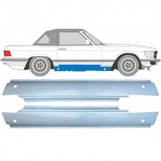 Slieksnis priekš Mercedes Sl-class 1971-1989 / Kreisais+Labais / Komplekts 11496