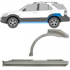 Pilns slieksnis + aizmugurējā arka priekš Kia Sorento 2002-2009 / Kreisā / Komplekts 11712