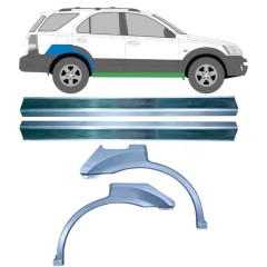 Slieksnis + aizmugurējā spārna daļa priekš Kia Sorento 2002-2009 / Kreisais+Labais / Komplekts 10696