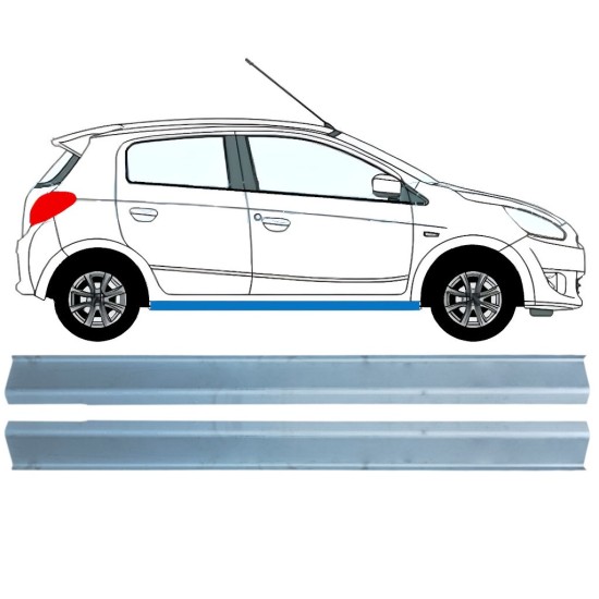 Sliekšņa apakšējā daļa priekš Mitsubishi Space Star 2013-2024 / Kreisais+Labais / Komplekts 16844