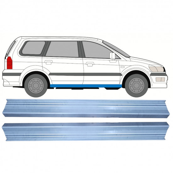 Slieksnis priekš Mitsubishi Space Wagon 1998-2004 / Kreisais = Labais (simetrisks) / Komplekts 10438