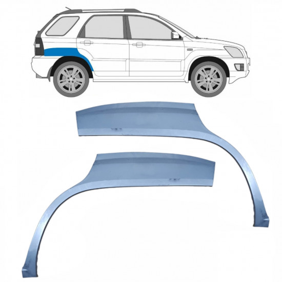Aizmugurējā arka priekš Kia Sportage 2004-2010 / Kreisais+Labais / Komplekts 9225