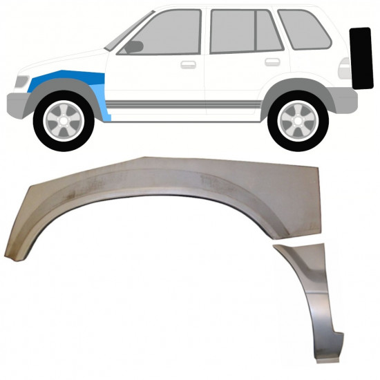 Priekšējā spārna daļa priekš Kia Sportage 1994-2002 / Kreisā / Komplekts 9981