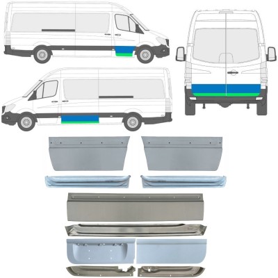 Durvju iekšējā un ārējā daļa priekš Mercedes Sprinter 2006-2018 / Kreisais+Labais / Komplekts 11319