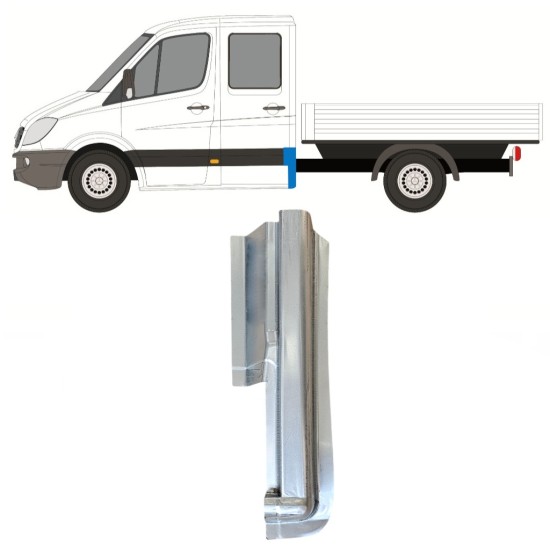 Aizmugurējais statņa stūris priekš Mercedes Sprinter 2006-2018 / Labā / Dubultā kabīne 14978