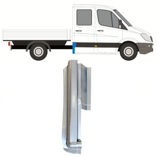 Aizmugurējais statņa stūris priekš Mercedes Sprinter 2006-2018 / Labā / Dubultā kabīne 14977