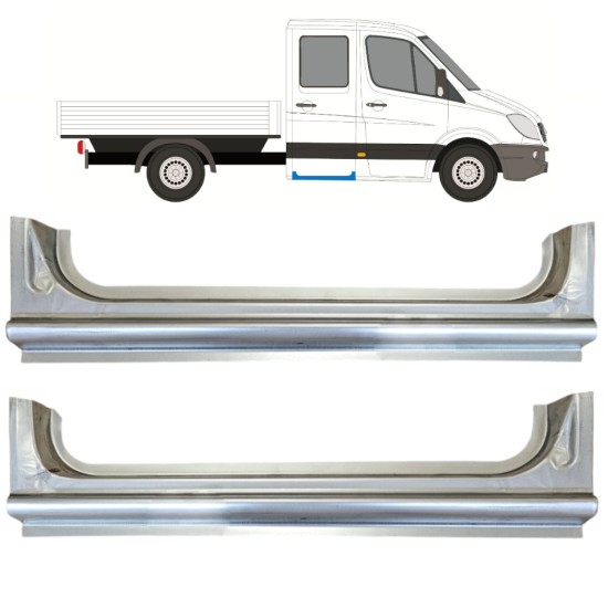 Aizmugurējais slieksnis priekš Mercedes Sprinter 2006-2018 / Kreisais+Labais / Komplekts 15068 Aizmugurējais slieksnis priekš Mercedes Sprinter 2006-2018 / Kreisais+Labais / Komplekts 15068