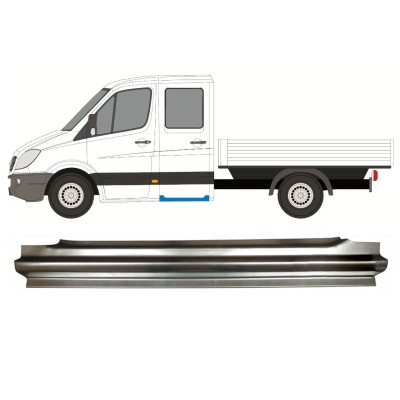 Aizmugurējais slieksnis priekš Mercedes Sprinter 2006-2018 / Kreisā / Dubultā kabīne 14567