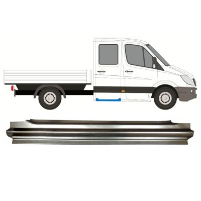 Aizmugurējais slieksnis priekš Mercedes Sprinter 2006-2018 / Labā / Dubultā kabīne 14566
