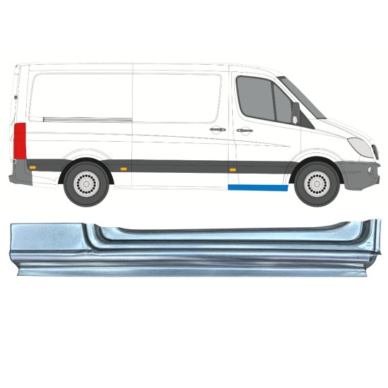 Priekšpuse durvju slieksnis priekš Mercedes Sprinter 2006-2018 / Labā 17269