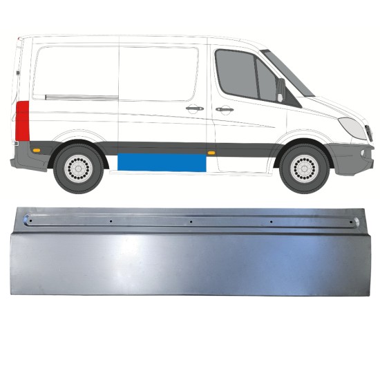 Bīdāmo durvju apakšējā loksne priekš Mercedes Sprinter 2006-2018 / Labā 17309