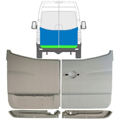 Aizmugurējo durvju panelis priekš Mercedes Sprinter 2006-2018 / Komplekts 10517