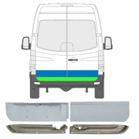 Aizmugurējo durvju panelis priekš Volkswagen Crafter 2005-2017 / Kreisais+Labais / Komplekts 14386