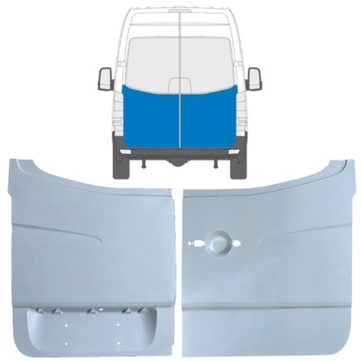 Aizmugurējo durvju panelis priekš Mercedes Sprinter 2006-2018 / Kreisais+Labais / Komplekts 10519