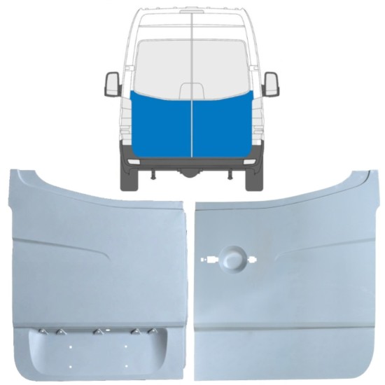 Aizmugurējo durvju panelis priekš Volkswagen Crafter 2005-2017 / Kreisais+Labais / Komplekts 14129