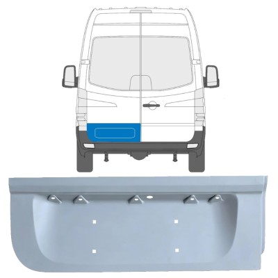 Aizmugurējo durvju zema daļa priekš Mercedes Sprinter 2006-2018 / Kreisā 17168