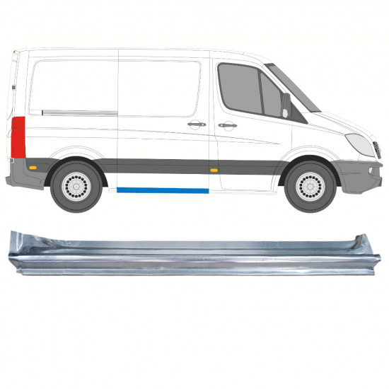 Bīdāmo durvju slieksnis priekš Mercedes Sprinter 2006- / SWB / Labā 12796