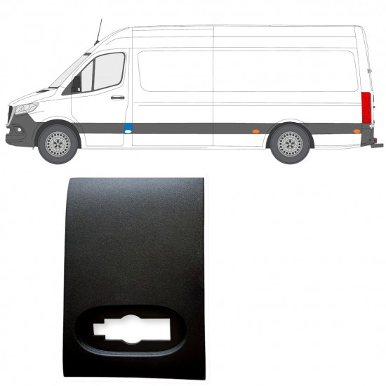 Priekšējā statņa sānu josla priekš Mercedes Sprinter 2018- / Kreisā 12929