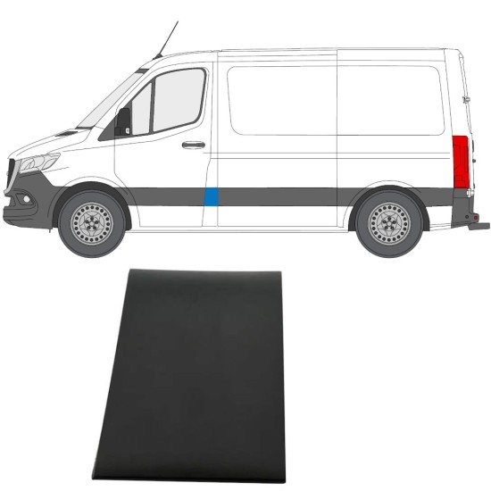 Priekšējā statņa sānu josla priekš Mercedes Sprinter 2018- / Kreisā 14886