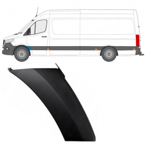 Priekšējā spārna sānu josla priekš Mercedes Sprinter 2018- / Kreisā 12931