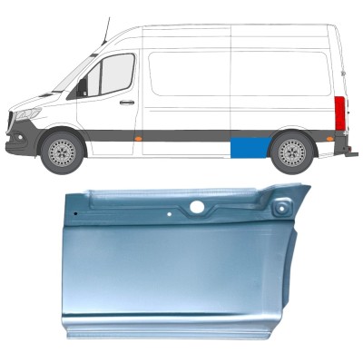 Aizmugurējā arka apakšējā daļa priekš Mercedes Sprinter 2018- / Kreisā 14550