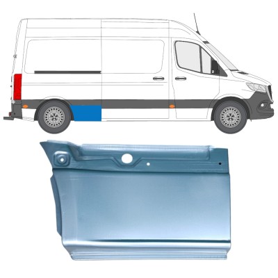 Aizmugurējā arka apakšējā daļa priekš Mercedes Sprinter 2018- / Labā 14549
