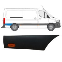 Aizmugurējā spārna sānu josla aiz riteņa ar lukturi priekš Mercedes Sprinter 2018- / Labā / Komplekts 16646