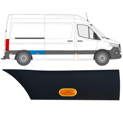 Aizmugurējā spārna sānu josla ar lukturi priekš Mercedes Sprinter 2018- / Labā / Komplekts 12968