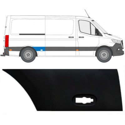 Aizmugurējā spārna sānu josla priekš Mercedes Sprinter 2018- / Labā 12936