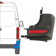 Aizmugurējā bufera stūris ar atstarotāja lukturi priekš Mercedes Sprinter 2018- / Labā / Komplekts 14949