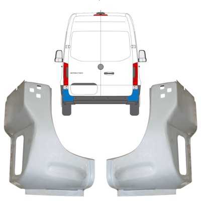 Aizmugurējais statņa stūris priekš Mercedes Sprinter 2018- / Kreisais+Labais / Komplekts 14653