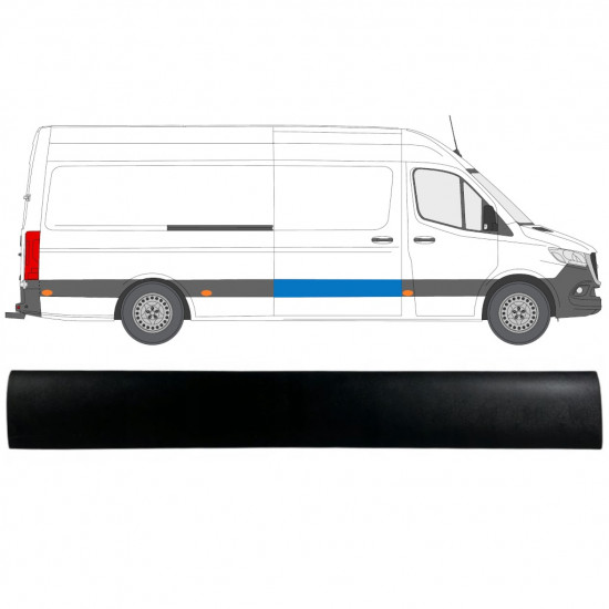 Bīdāmo durvju sānu josla priekš Mercedes Sprinter 2018- / Labā 12932