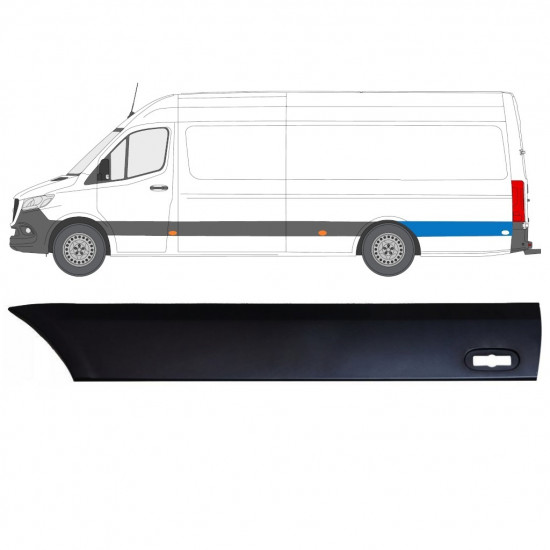 Aizmugurējā spārna sānu josla priekš Mercedes Sprinter 2018- / Kreisā 12943