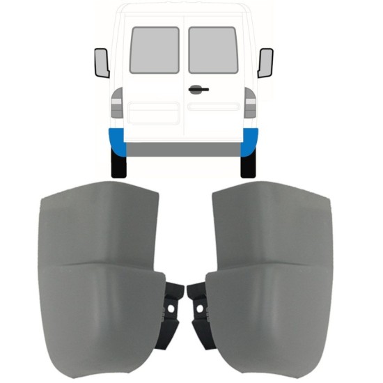 Aizmugurējā bufera stūris priekš Mercedes Sprinter 1995-2006 / Kreisais+Labais / Komplekts 9717