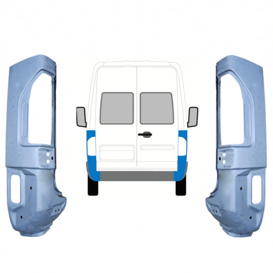 Aizmugurējais statņa stūris priekš Mercedes Sprinter 1995-2005 / Kreisais+Labais / Komplekts 10486