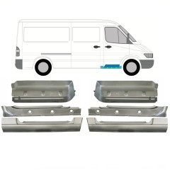 Iekšējais slieksnis + spārns + priekšējais pakāpiens priekš Mercedes Sprinter 1995-2006 / Komplekts 10534