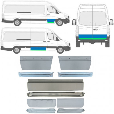 Durvju iekšējā un ārējā daļa priekš Mercedes Sprinter 2006 -  / Komplekts 11318