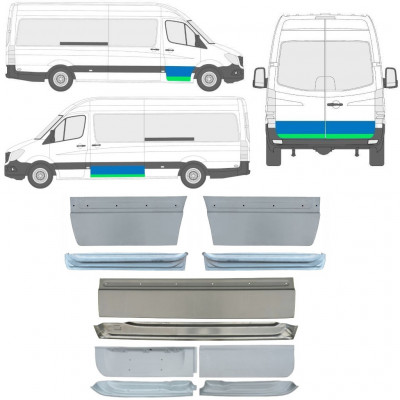 Durvju iekšējā un ārējā daļa priekš Mercedes Sprinter 2006 -  / Komplekts 11319