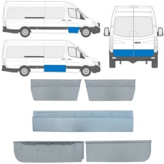 Durvju ārējā daļa priekš Mercedes Sprinter 2006-2018 / Kreisais+Labais / Komplekts 11317