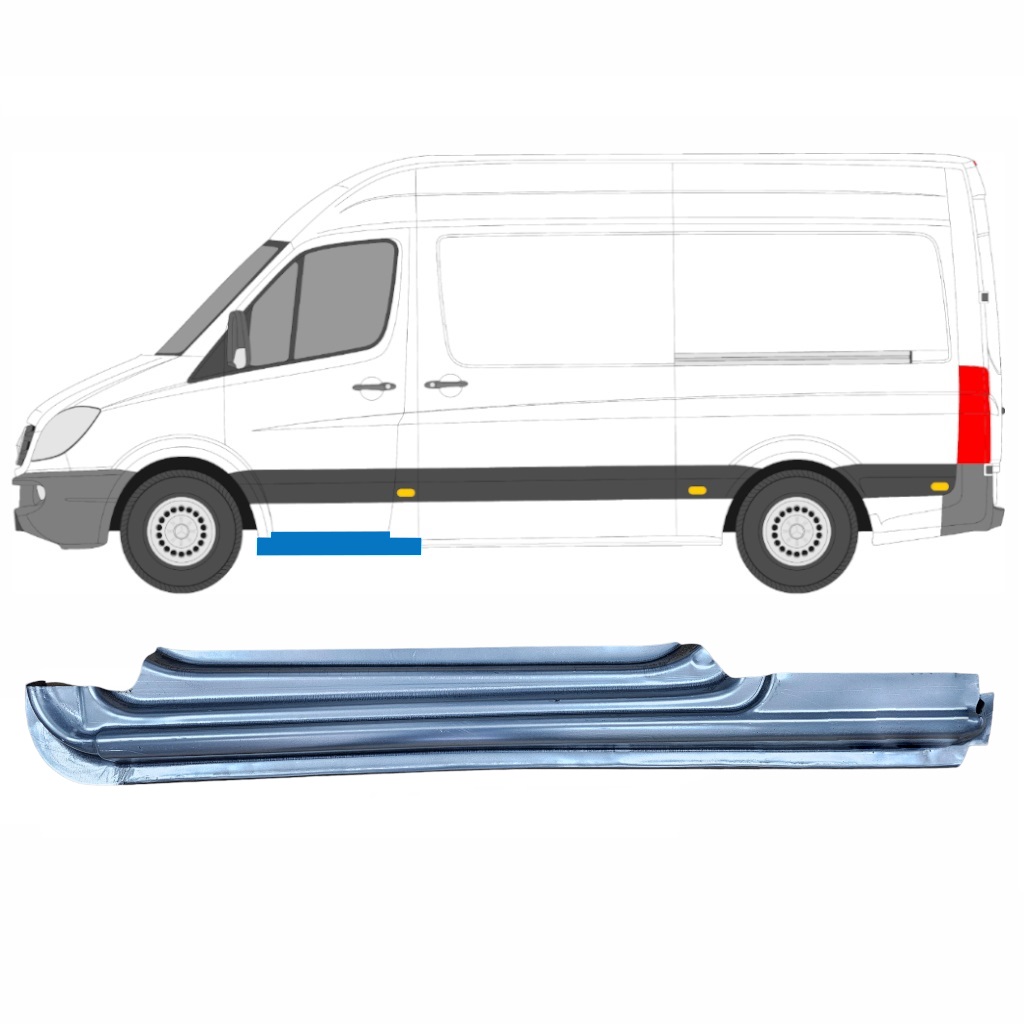 Priekšpuse Durvju Slieksnis Priekš Mercedes Sprinter 2006-2018 / Kreisā 8890