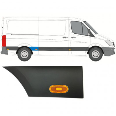 Aizmugurējā spārna sānu josla ar lukturi priekš Mercedes Sprinter 2006- / Labā / Komplekts 10017