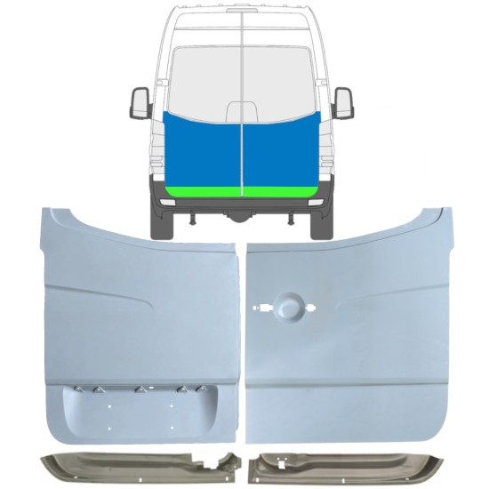 Aizmugurējo durvju panelis priekš Volkswagen Crafter 2005-2017 / Komplekts 14487