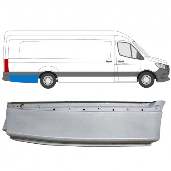 Aizmugurējā arka priekš Mercedes Sprinter 2018- / XLWB / Labā 8185