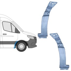 Priekšējā riteņa arka priekš Mercedes Sprinter 2018- / Kreisais+Labais / Komplekts 11990