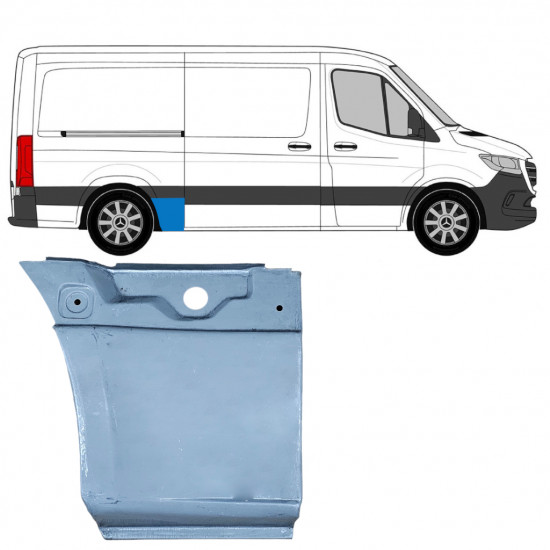Aizmugurējā arka priekš Mercedes Sprinter 2018- / SWB / MWB / Standarta / Labā 8189