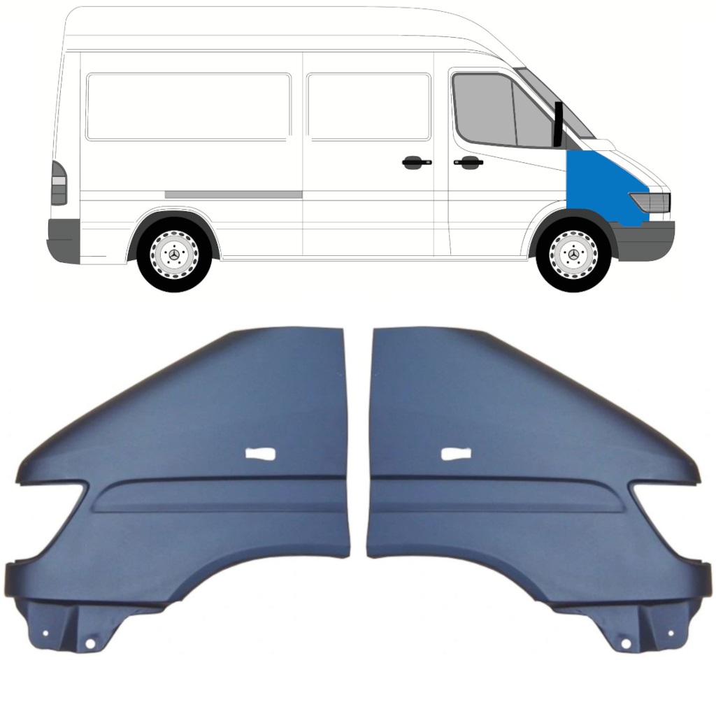 Priekšējais Spārns Priekš Mercedes Sprinter 1995-2006 / Kreisais+Labais / Komplekts 9741