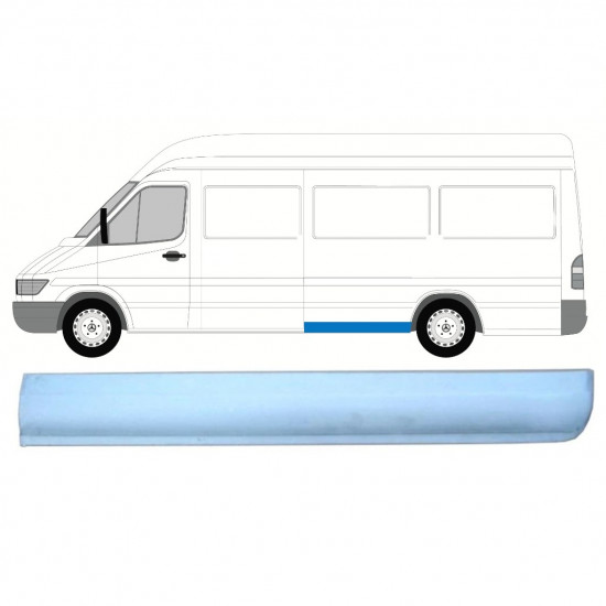 Aizmugurējā arka priekšējā apakšējā daļa priekš Mercedes Sprinter 1995- / LWB / Kreisā 8139