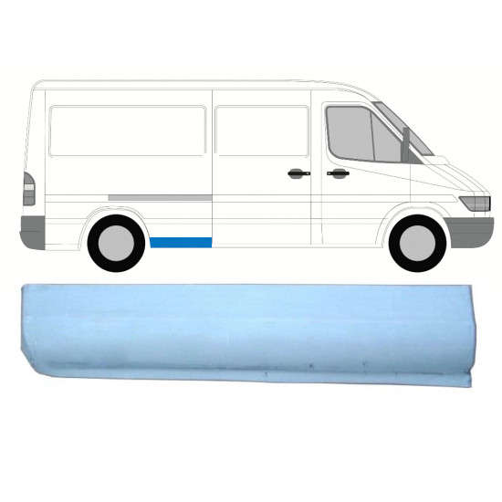 Aizmugurējā arka priekšējā apakšējā daļa priekš Mercedes Sprinter 1995- / MWB / Labā 8142